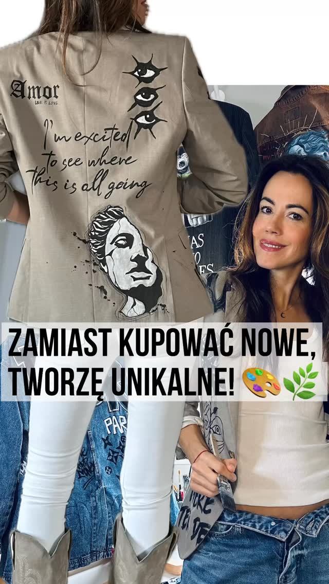 🖤 Wkurzają Cię masowe trendy?

❣️Maluję ubrania, żeby dać im duszę 🎨, żeby nie kupować więcej, bo przecież nasze szafy pękają już w szwach, prawda? 🙂
🧥Moda na ulicach wygląda tak samo, a ja nie wierzę w masowe trendy – wierzę w indywidualność, kolory i zabawę modą.
💓Znajdziesz tu inspiracje, abyś i Ty mógł/mogła wyrazić siebie 💫
Jeśli lubisz rzeczy z charakterem i twórczość, która ma sens – rozgość się tutaj 💛

#malowanieubran #wyrażsiebie #rękodzieło #slowfashion #kreatywnamoda #indywidualność #custom #kurtkanajesień